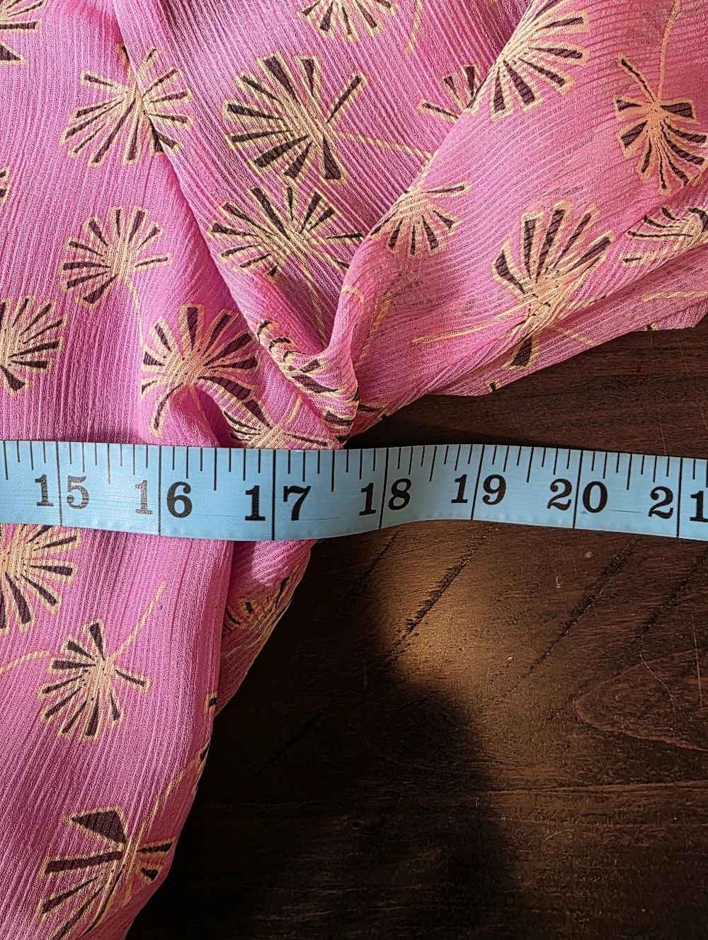 ASTR the Label Lavender Palm Print Smocked Waist V-Neck Button Down Top XS - Picture 9 of 11